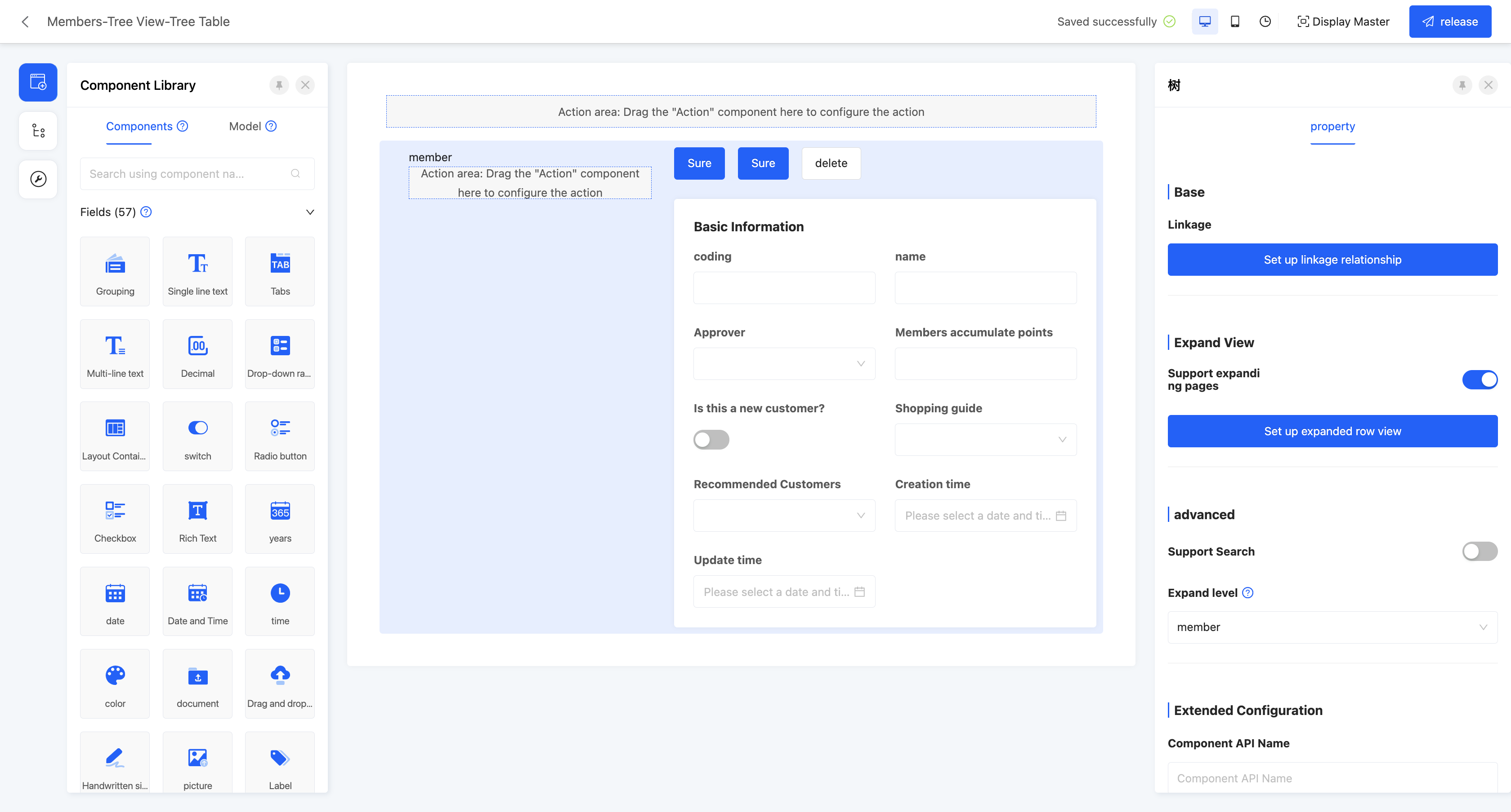 Design Tree View Page Example - Tree Table
